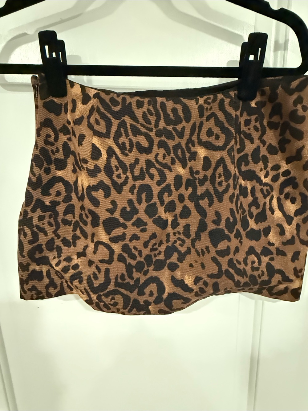 Reformation x Laura Harrier Charchi Leopard Stretch Mini Skirt